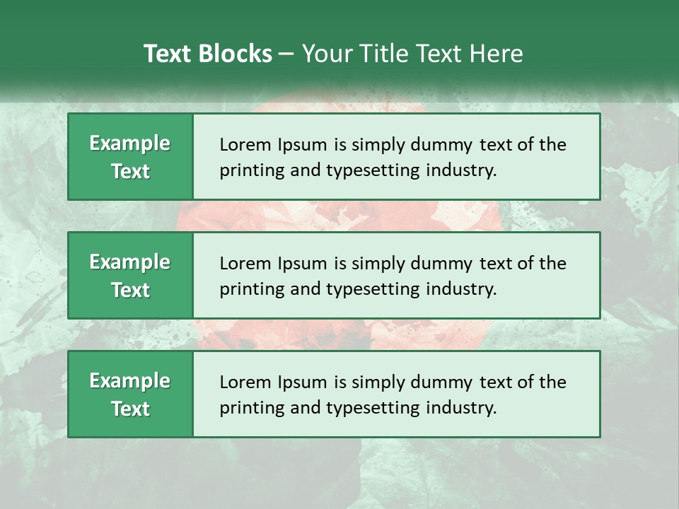 A Green And Red Background With A Red Circle On It PowerPoint Template