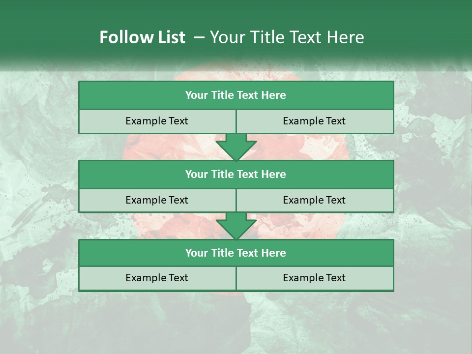 A Green And Red Background With A Red Circle On It PowerPoint Template