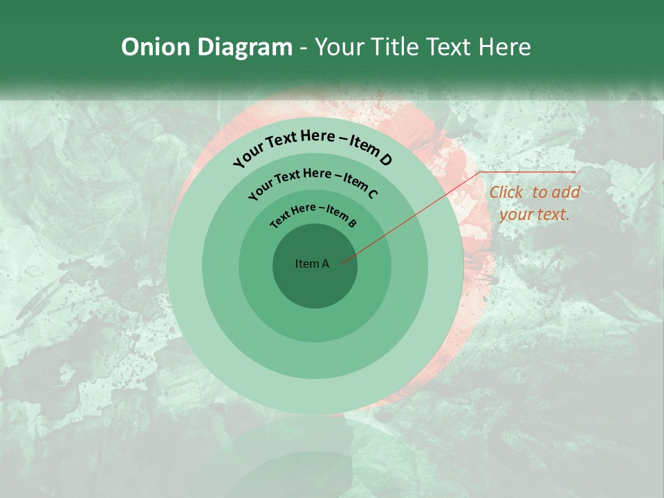 A Green And Red Background With A Red Circle On It PowerPoint Template