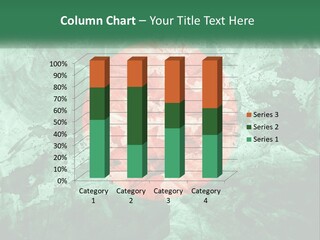 A Green And Red Background With A Red Circle On It PowerPoint Template
