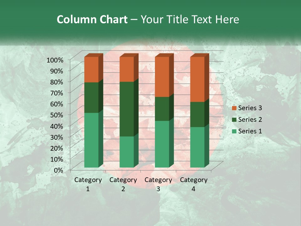 A Green And Red Background With A Red Circle On It PowerPoint Template