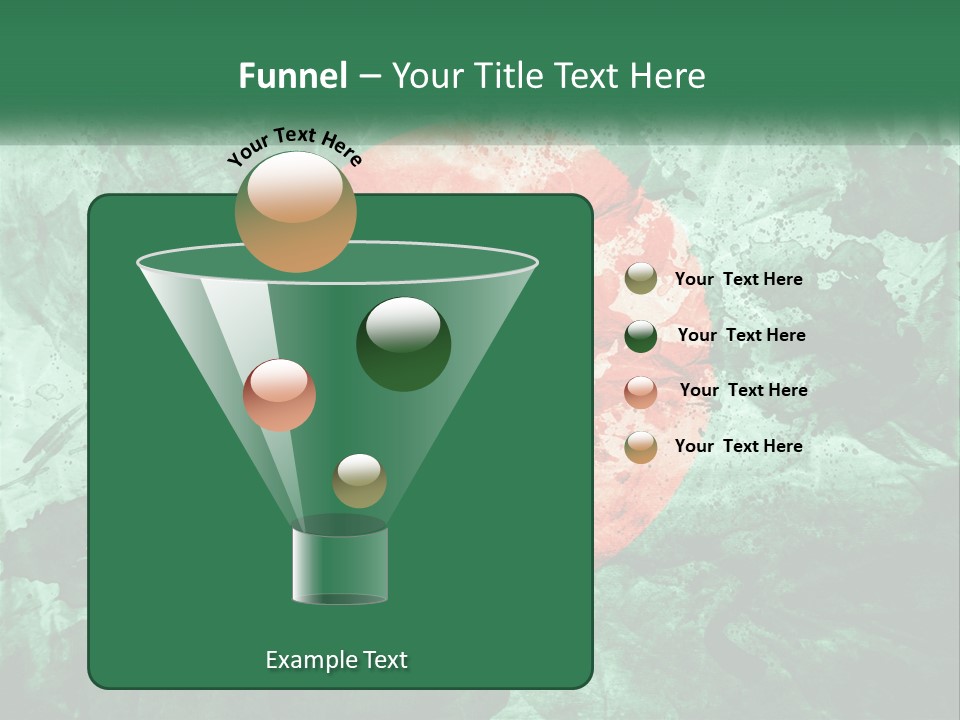 A Green And Red Background With A Red Circle On It PowerPoint Template