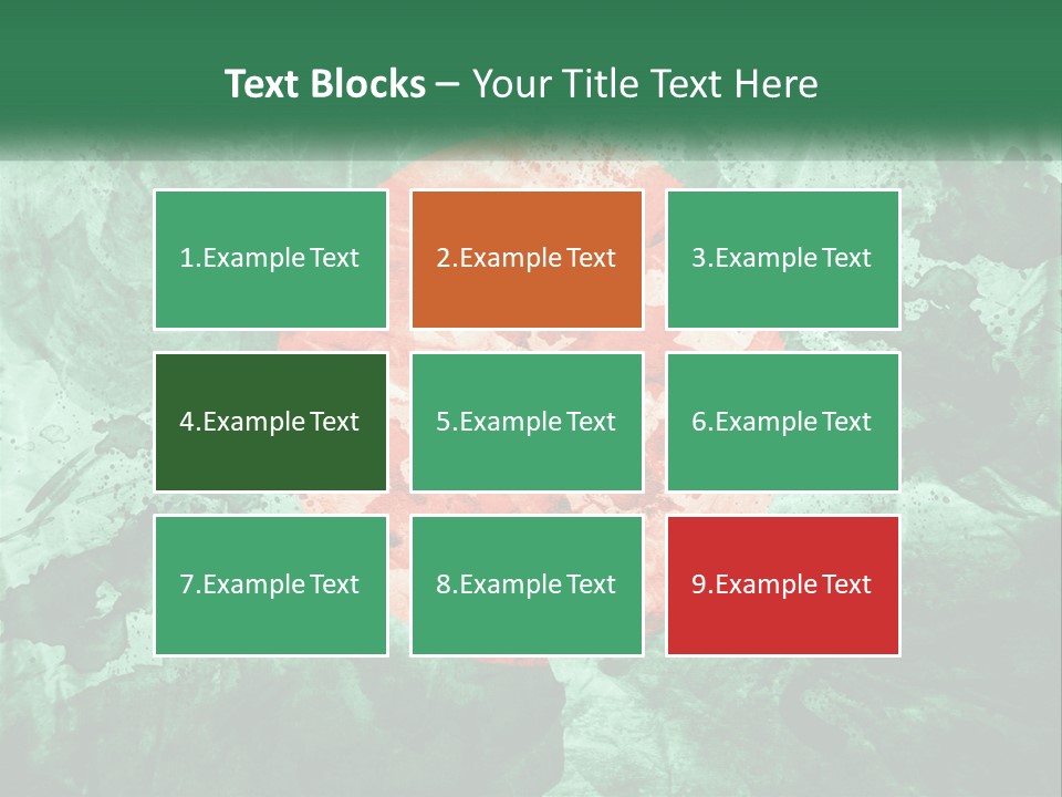 A Green And Red Background With A Red Circle On It PowerPoint Template