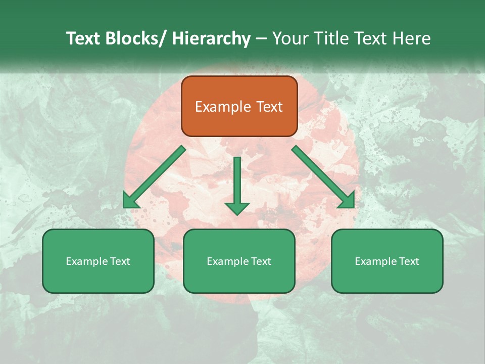 A Green And Red Background With A Red Circle On It PowerPoint Template