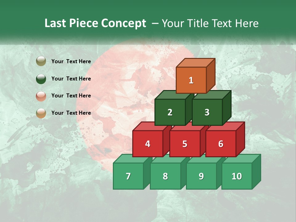 A Green And Red Background With A Red Circle On It PowerPoint Template