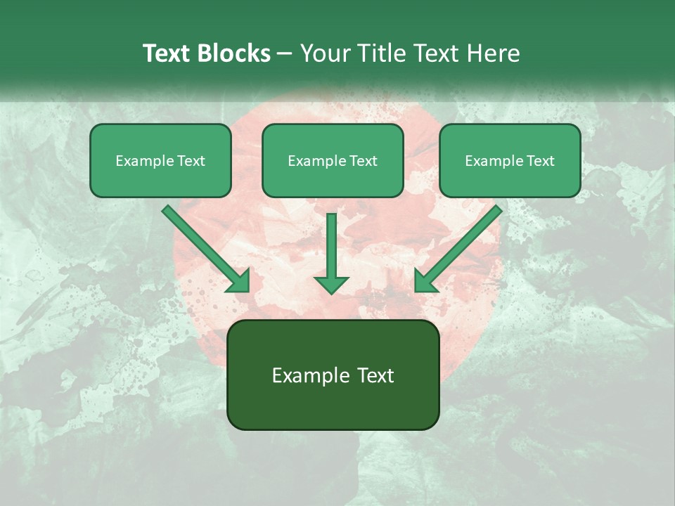 A Green And Red Background With A Red Circle On It PowerPoint Template