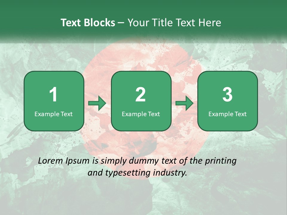 A Green And Red Background With A Red Circle On It PowerPoint Template