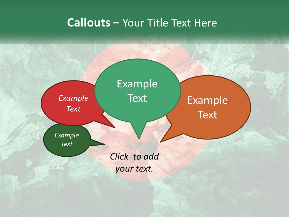 A Green And Red Background With A Red Circle On It PowerPoint Template