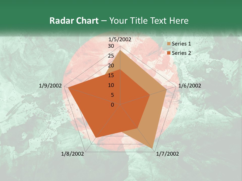 A Green And Red Background With A Red Circle On It PowerPoint Template