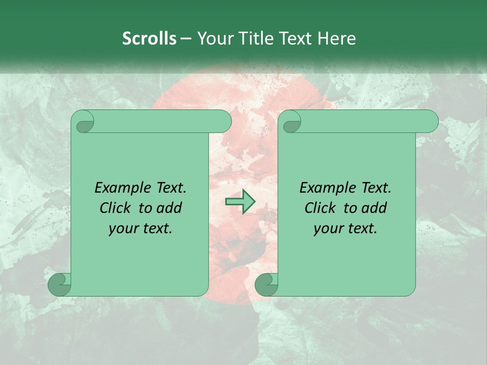 A Green And Red Background With A Red Circle On It PowerPoint Template