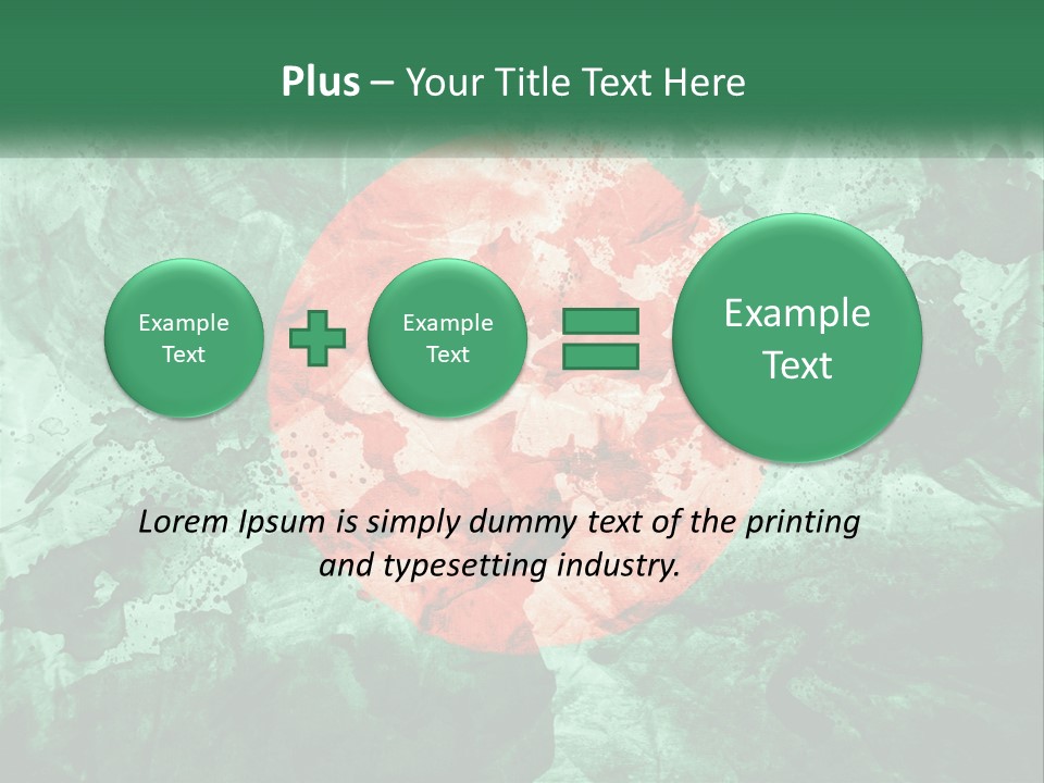 A Green And Red Background With A Red Circle On It PowerPoint Template