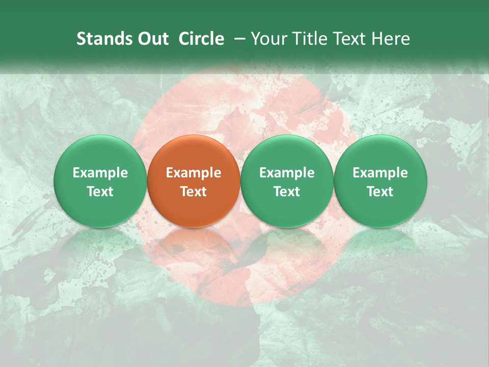 A Green And Red Background With A Red Circle On It PowerPoint Template