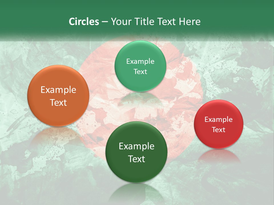 A Green And Red Background With A Red Circle On It PowerPoint Template
