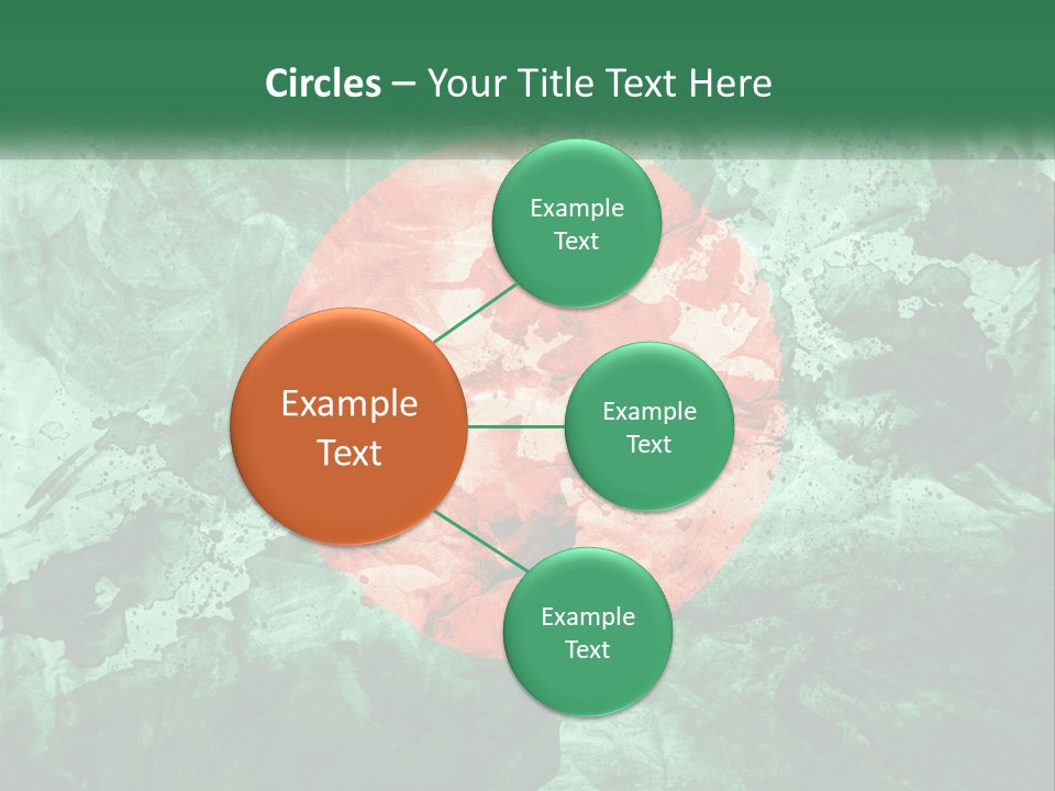 A Green And Red Background With A Red Circle On It PowerPoint Template