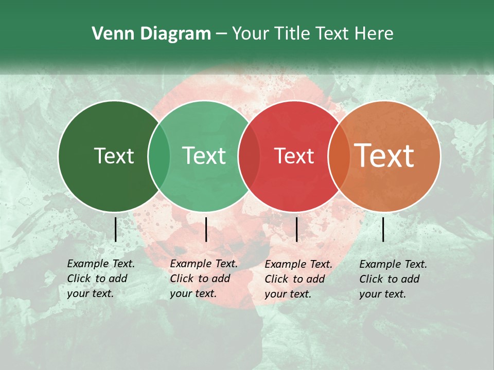 A Green And Red Background With A Red Circle On It PowerPoint Template