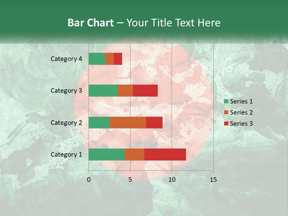 A Green And Red Background With A Red Circle On It PowerPoint Template