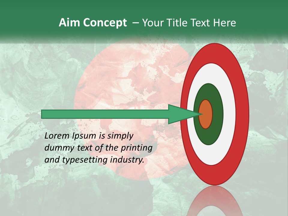 A Green And Red Background With A Red Circle On It PowerPoint Template
