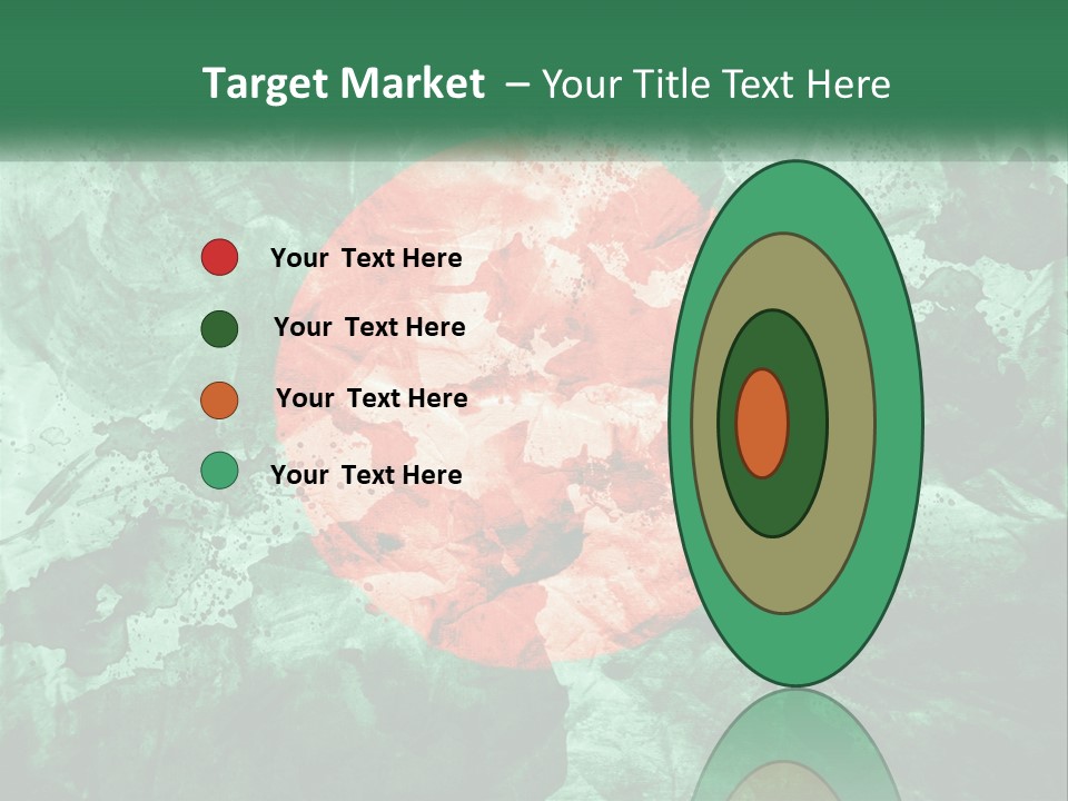A Green And Red Background With A Red Circle On It PowerPoint Template