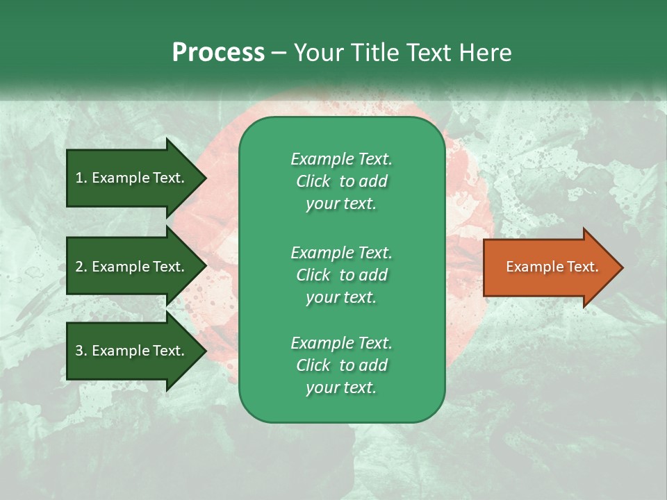 A Green And Red Background With A Red Circle On It PowerPoint Template