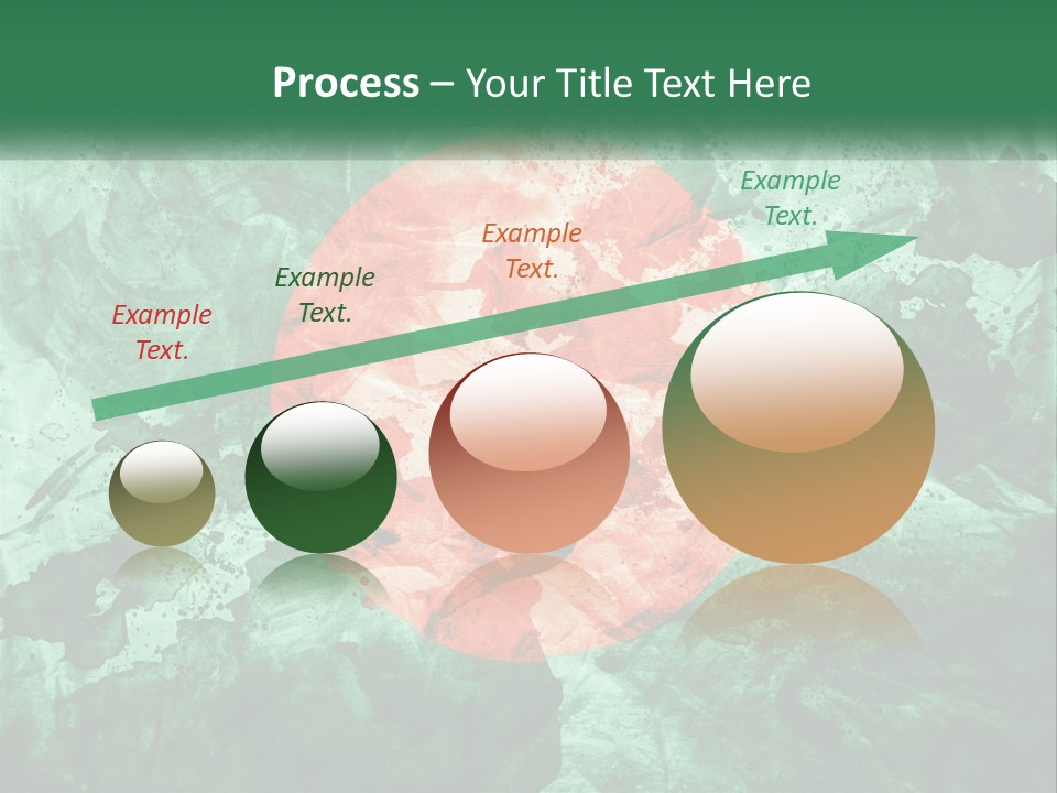 A Green And Red Background With A Red Circle On It PowerPoint Template