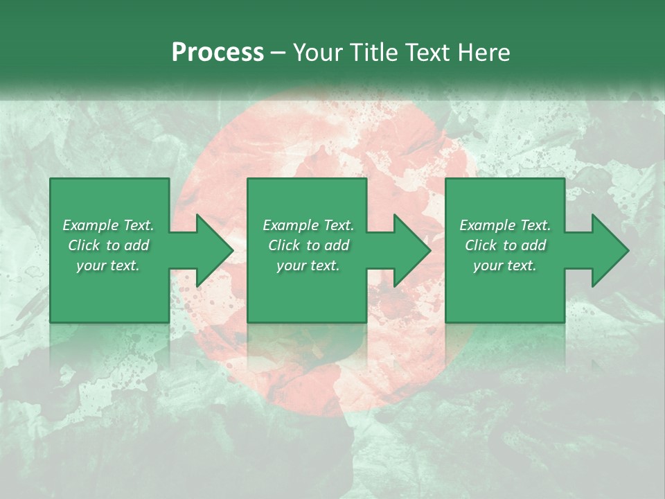 A Green And Red Background With A Red Circle On It PowerPoint Template