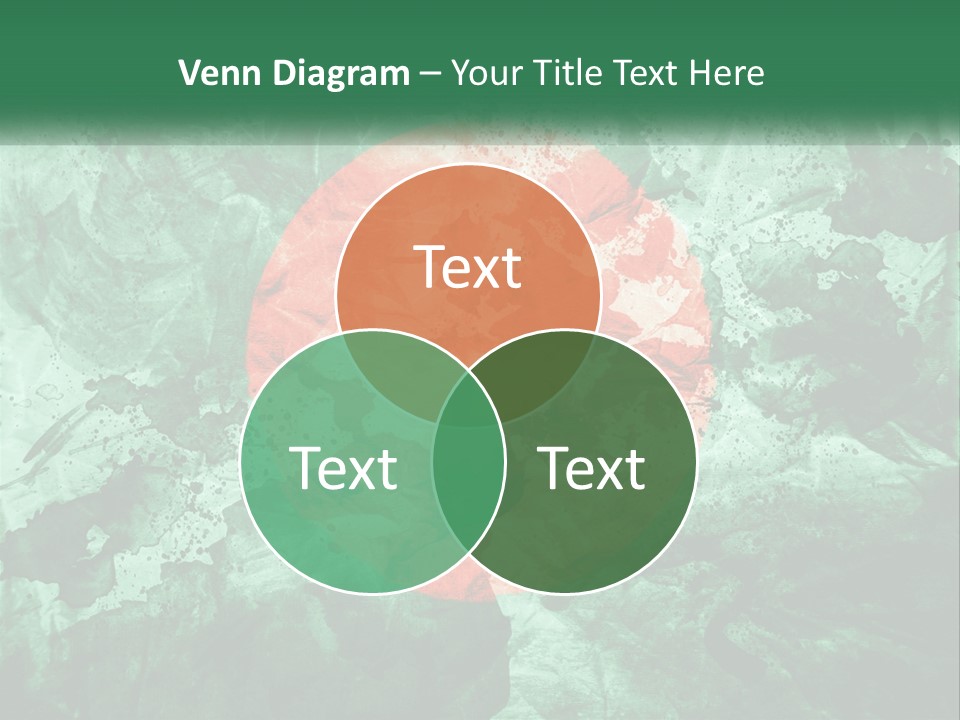 A Green And Red Background With A Red Circle On It PowerPoint Template