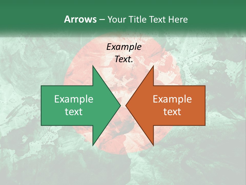 A Green And Red Background With A Red Circle On It PowerPoint Template