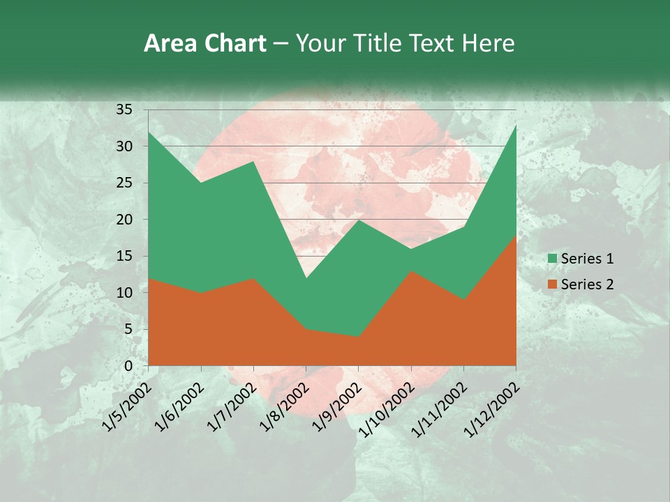 A Green And Red Background With A Red Circle On It PowerPoint Template