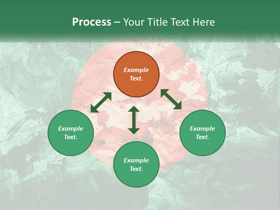 A Green And Red Background With A Red Circle On It PowerPoint Template