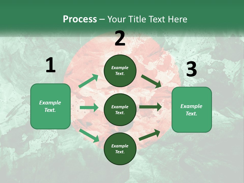 A Green And Red Background With A Red Circle On It PowerPoint Template