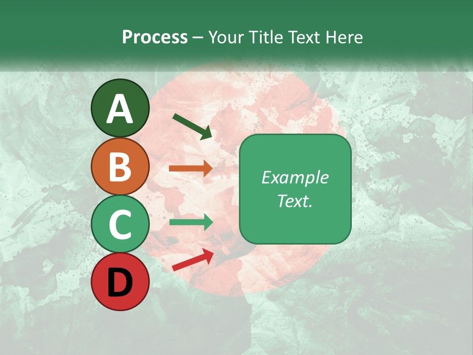 A Green And Red Background With A Red Circle On It PowerPoint Template