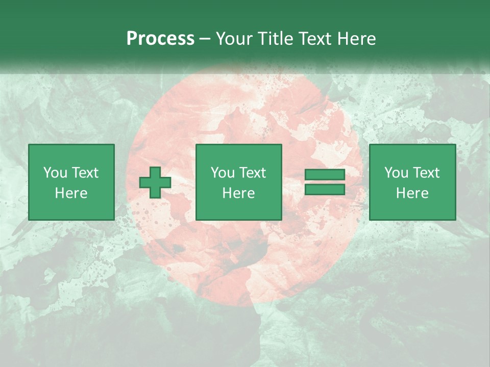 A Green And Red Background With A Red Circle On It PowerPoint Template