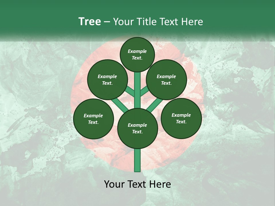 A Green And Red Background With A Red Circle On It PowerPoint Template