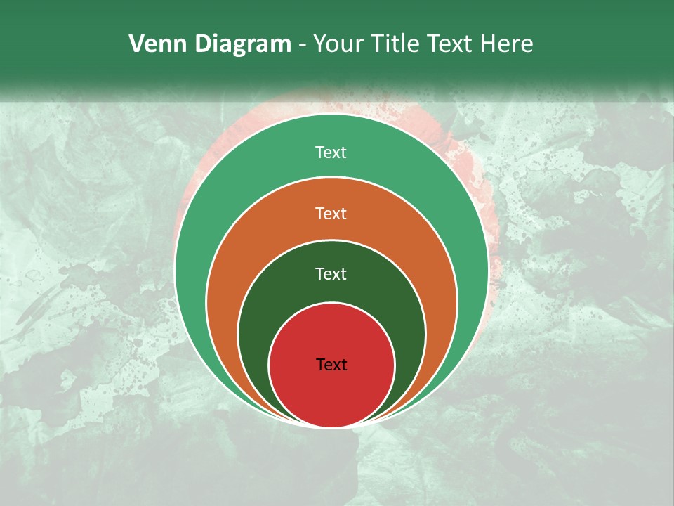 A Green And Red Background With A Red Circle On It PowerPoint Template