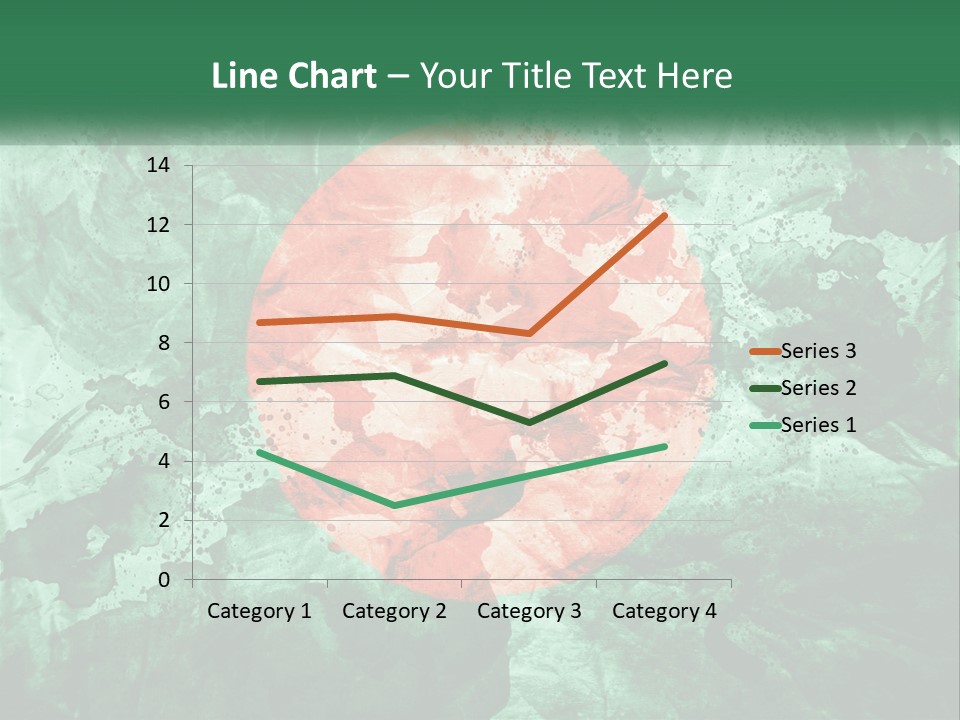 A Green And Red Background With A Red Circle On It PowerPoint Template