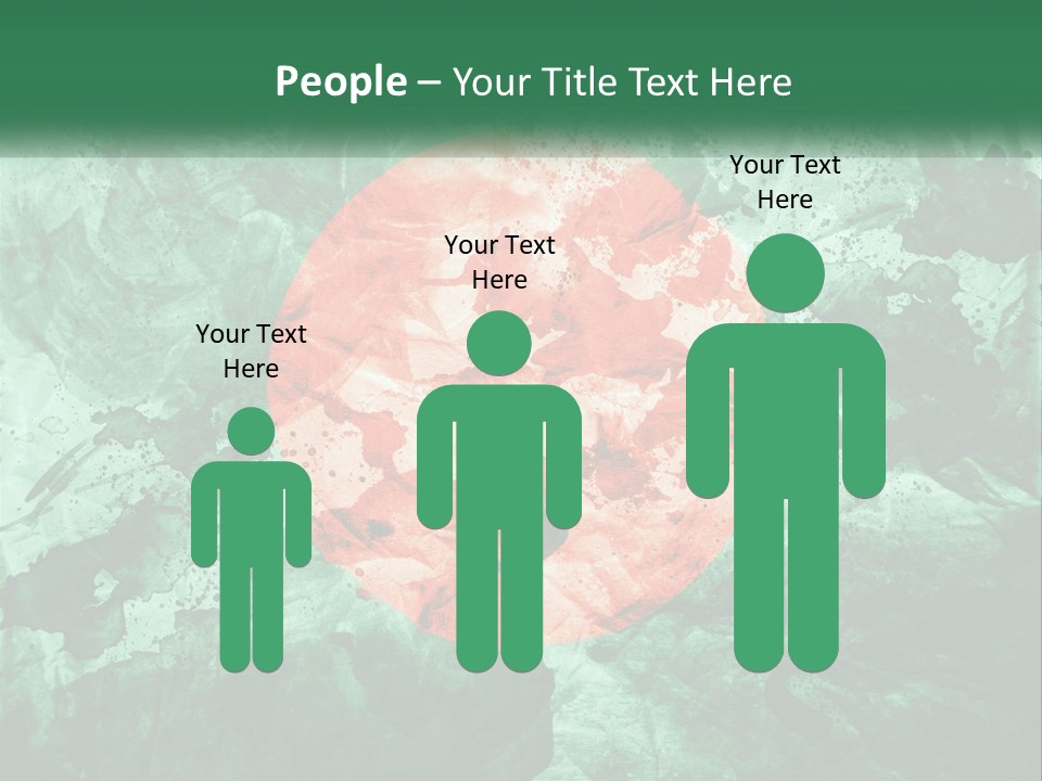 A Green And Red Background With A Red Circle On It PowerPoint Template