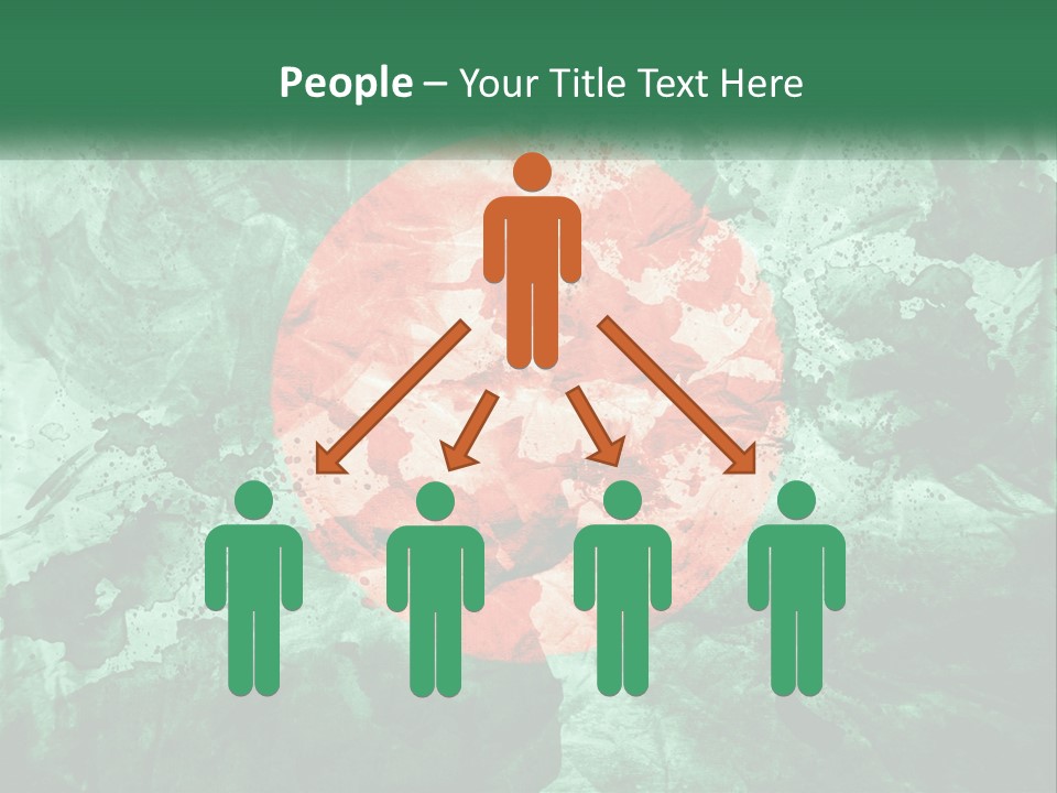 A Green And Red Background With A Red Circle On It PowerPoint Template