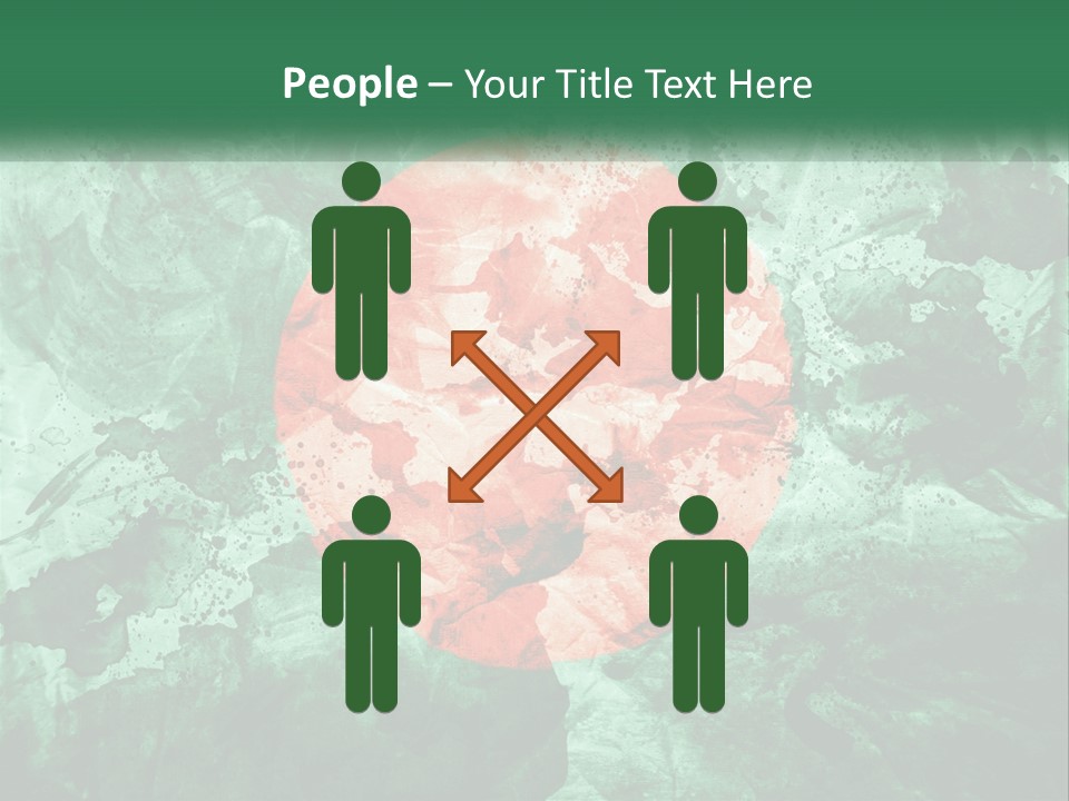 A Green And Red Background With A Red Circle On It PowerPoint Template