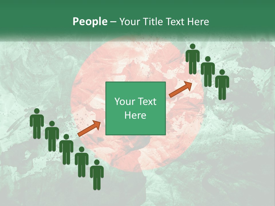 A Green And Red Background With A Red Circle On It PowerPoint Template