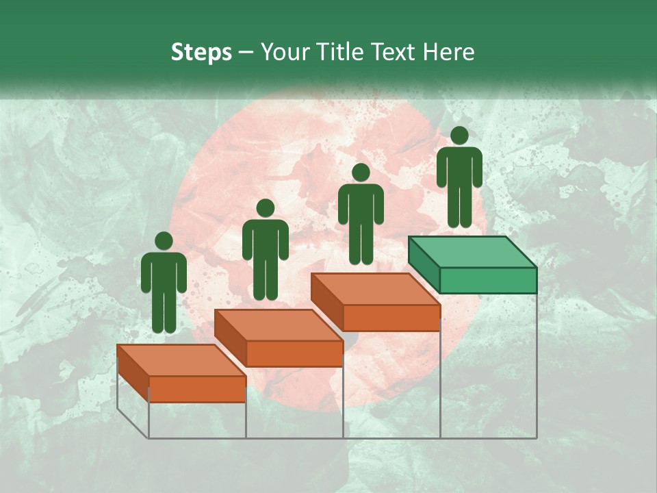 A Green And Red Background With A Red Circle On It PowerPoint Template