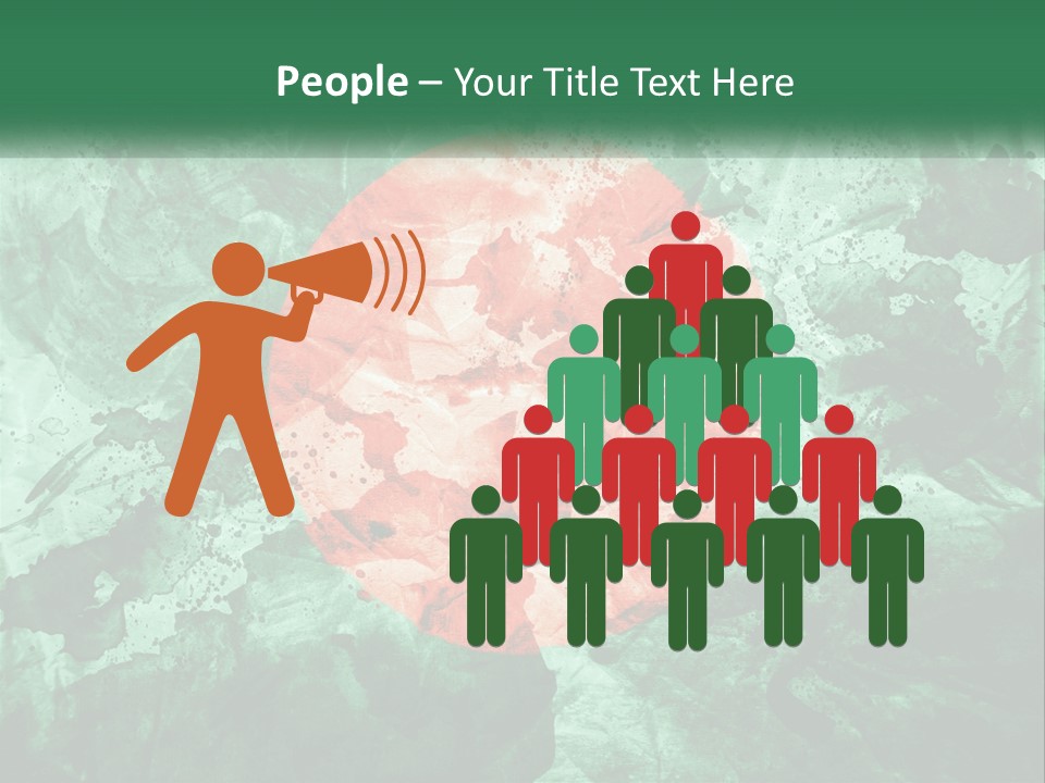 A Green And Red Background With A Red Circle On It PowerPoint Template