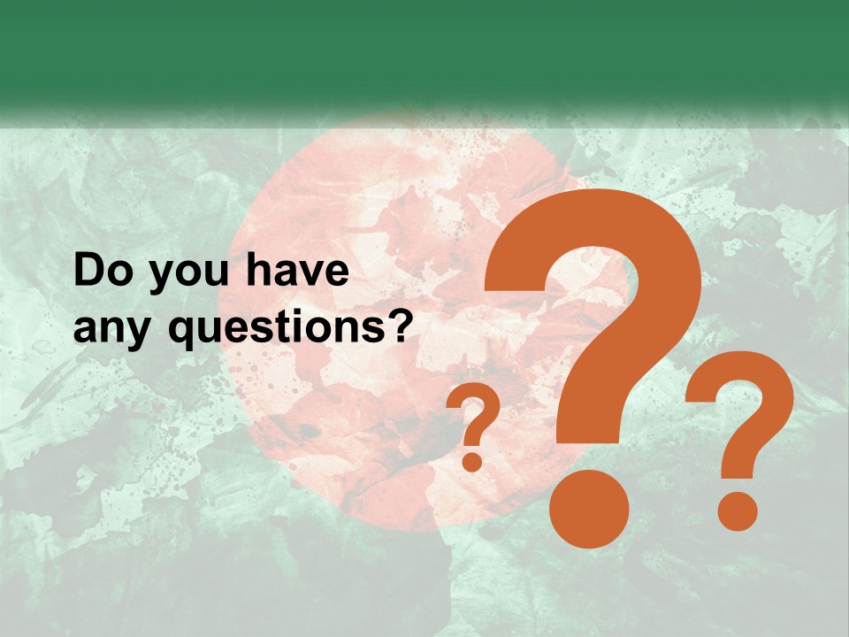 A Green And Red Background With A Red Circle On It PowerPoint Template