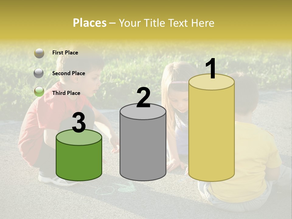 A Group Of Children Sitting On The Ground Playing With Each Other PowerPoint Template