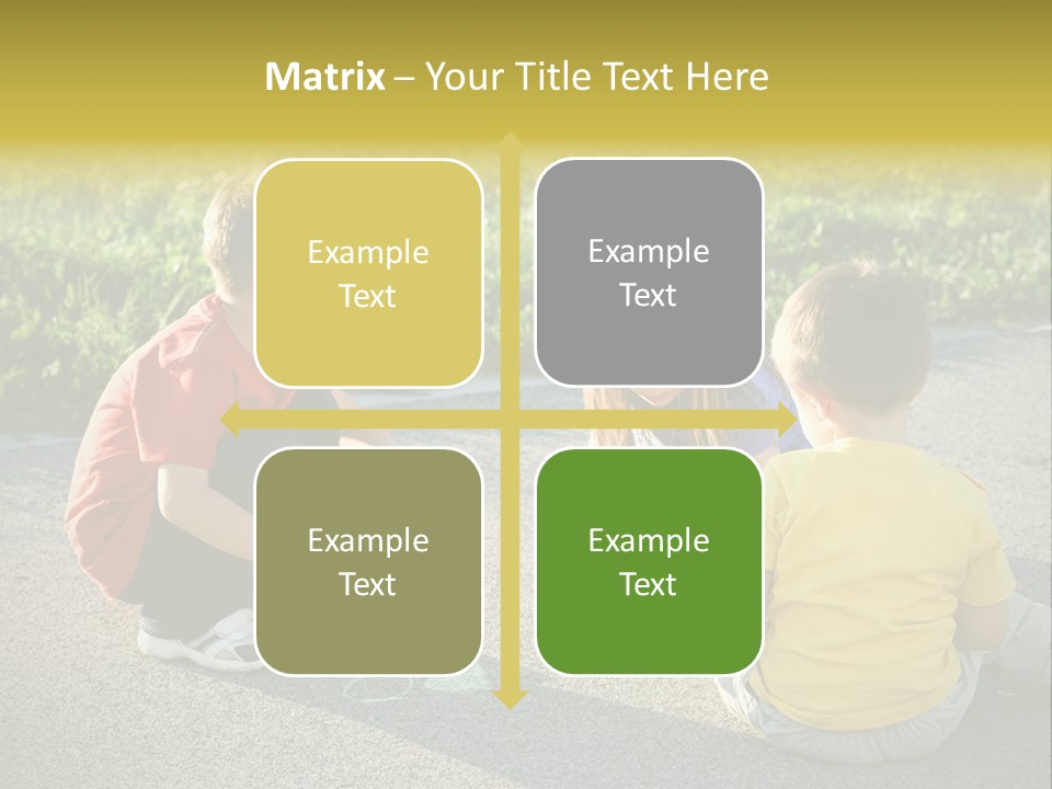 A Group Of Children Sitting On The Ground Playing With Each Other PowerPoint Template