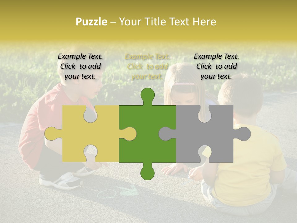 A Group Of Children Sitting On The Ground Playing With Each Other PowerPoint Template