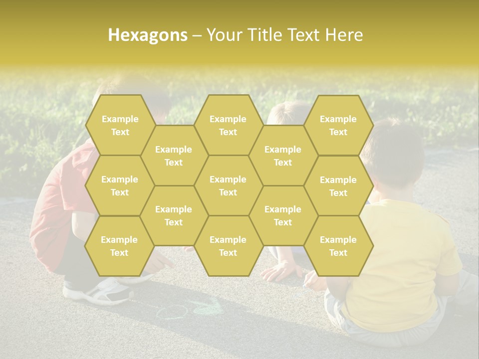 A Group Of Children Sitting On The Ground Playing With Each Other PowerPoint Template