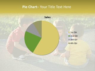 A Group Of Children Sitting On The Ground Playing With Each Other PowerPoint Template
