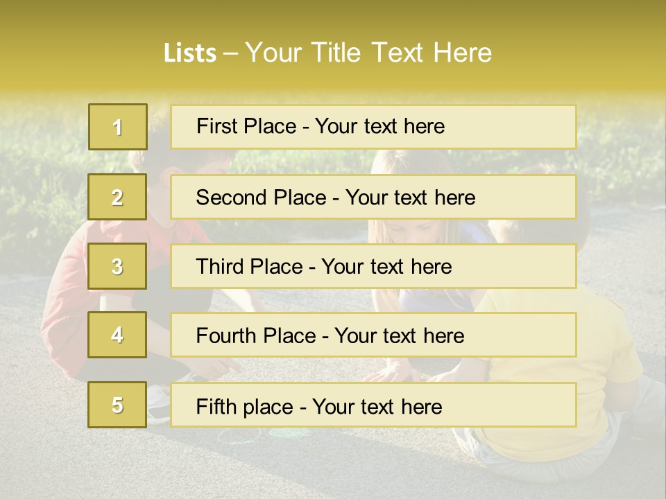 A Group Of Children Sitting On The Ground Playing With Each Other PowerPoint Template