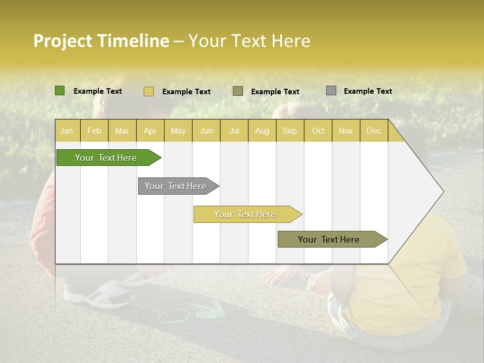 A Group Of Children Sitting On The Ground Playing With Each Other PowerPoint Template