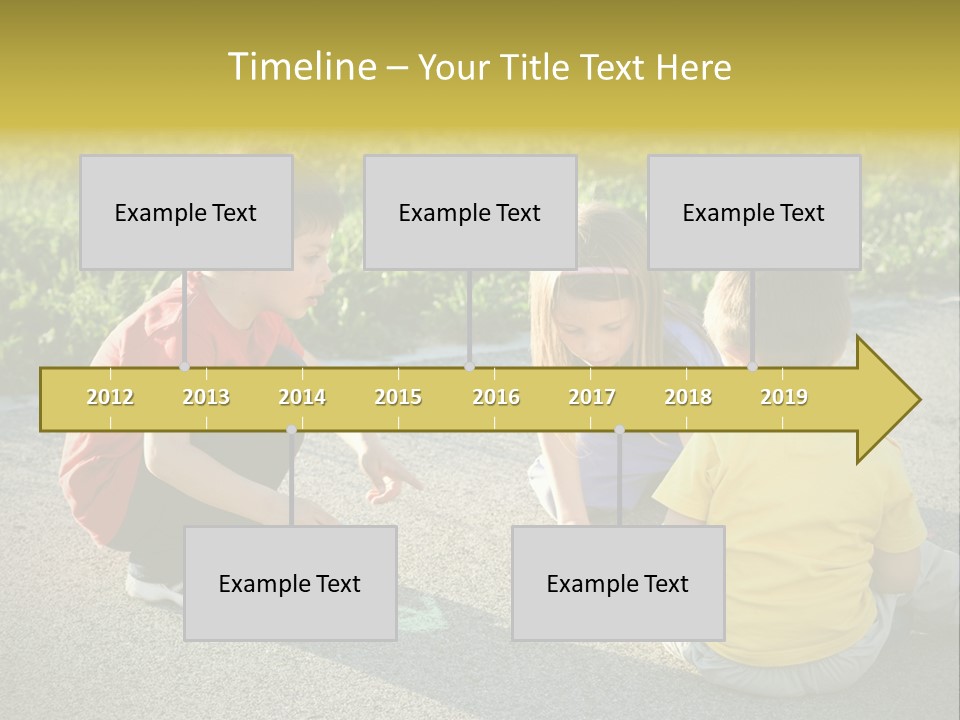 A Group Of Children Sitting On The Ground Playing With Each Other PowerPoint Template